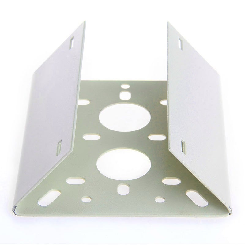 BeElion Heavy Duty Metal CCTV Camera Pole Mount Bracket - Universal Indoor/Outdoor Wall/Ceiling Mount, Adjustable Angle, Ivory/Beige, 15KG Load Capacity - Image 3